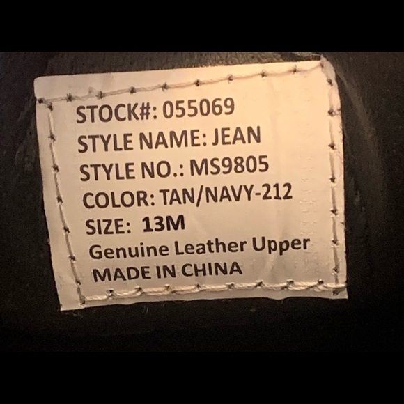 La Milano Jean Men's Slip On Tan/Navy Leather Dress Shoes 13 Style Jean MS9805 - Picture 3 of 7